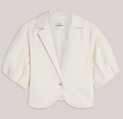 Short-Sleeved Blazer - Off White - Blazer - Helt Dilla AS