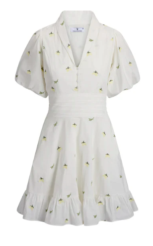 Makayla dress - hvit med lemon - Kjoler - Helt Dilla AS