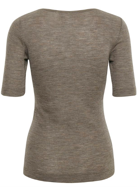 FangIW t-shirt - brown melange - Singlet, Topper & T-skjorter - Helt Dilla AS