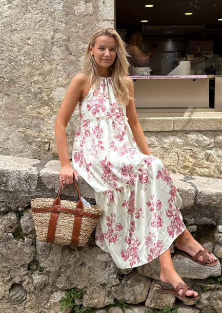 AbbilC Long Dress - Vintage Rose