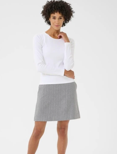 Sassia langermet t-shirt - Bright White - Singlet, Topper & T-skjorter - Helt Dilla AS