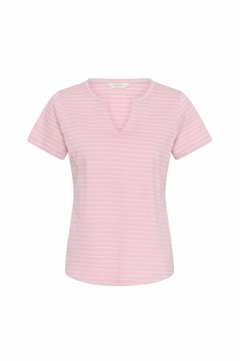 Gesinas T-skjorte - cameo pink stripe - T-skjorter - Helt Dilla AS