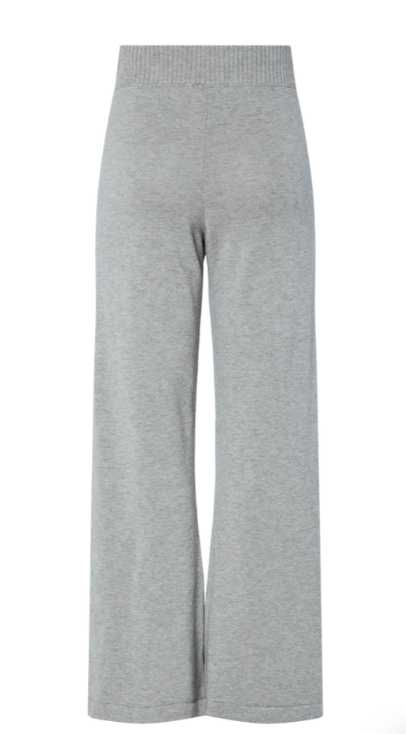 Babette HW Knit Pant - Med Grey Melange - Bukser - Helt Dilla AS