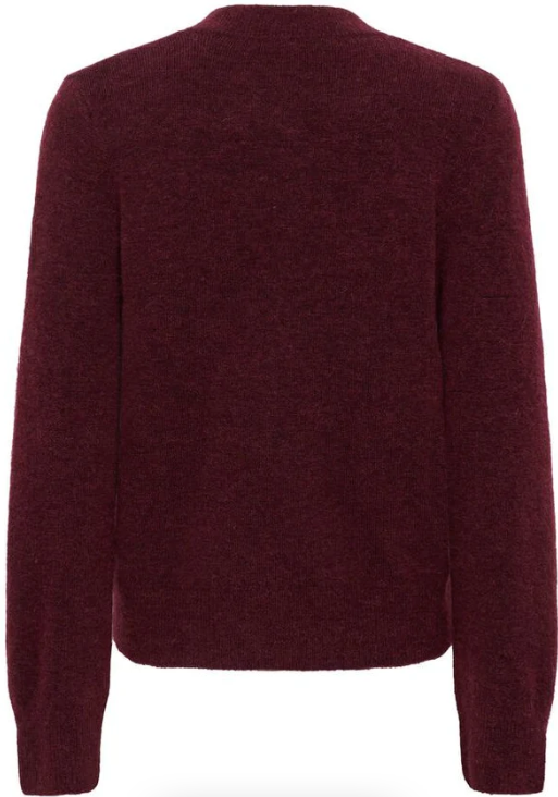 Guni V-neck - Granite Cabernet