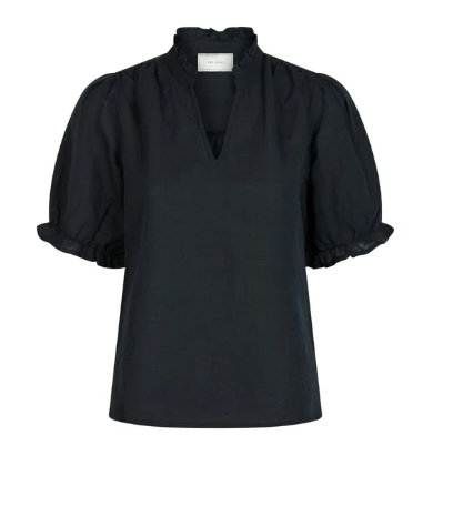 Odesa linen blouse - Navy - Bluser - Helt Dilla AS