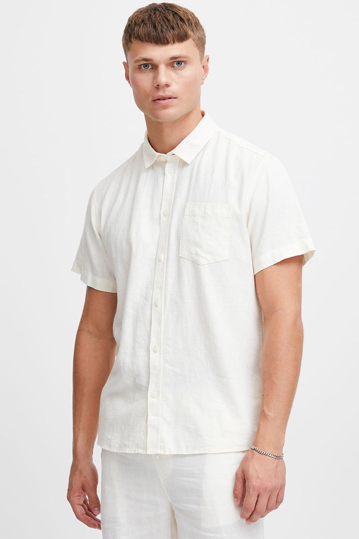 Allan SS Linen Shirt - White - Herre - Helt Dilla AS