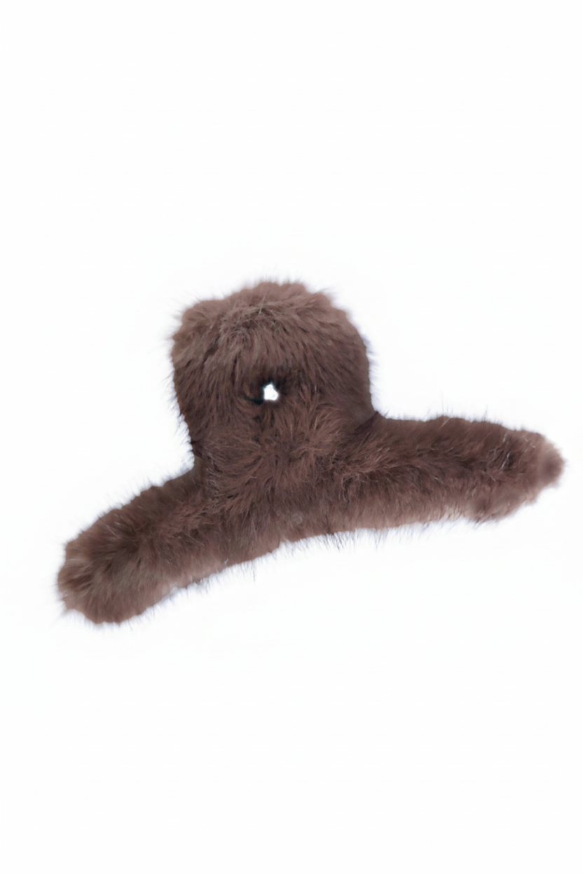 Noma stor hårklype fuskpels - mørk brun - Tilbehør - Helt Dilla AS