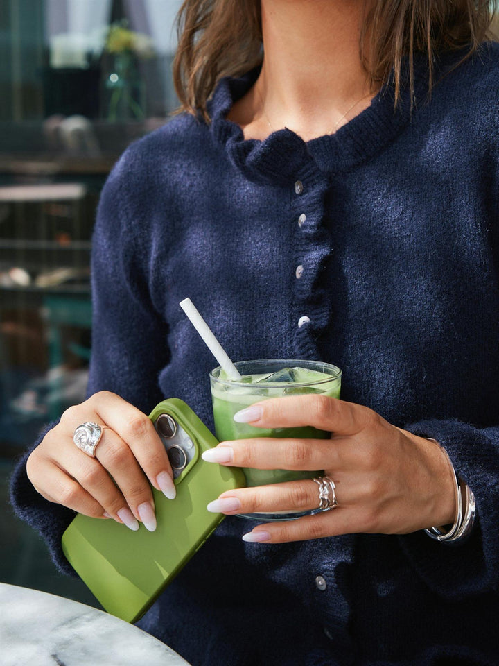 Elowen Knit Blouse - navy - Cardigans - Helt Dilla AS
