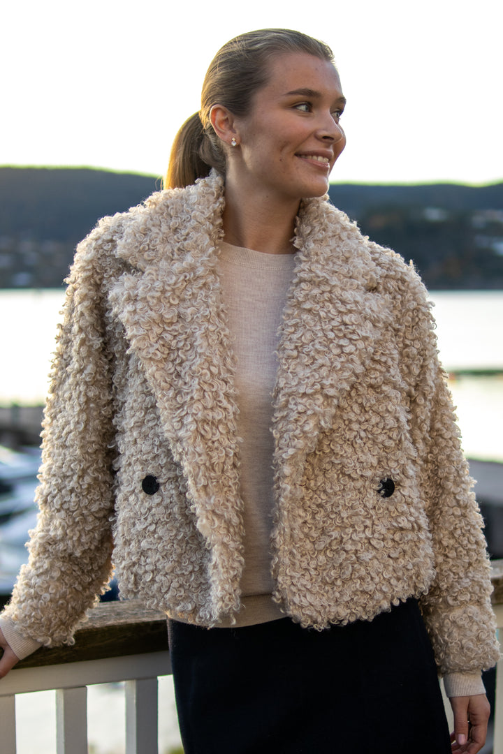 Curly Jacket - Peyote Melange - Yttertøy pelsjakke - Helt Dilla AS