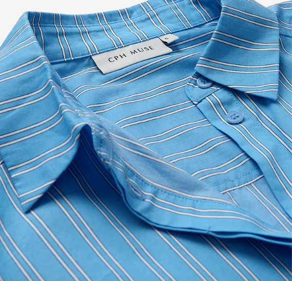 Melissa shirt - bonnie blue - Skjorter - Helt Dilla AS