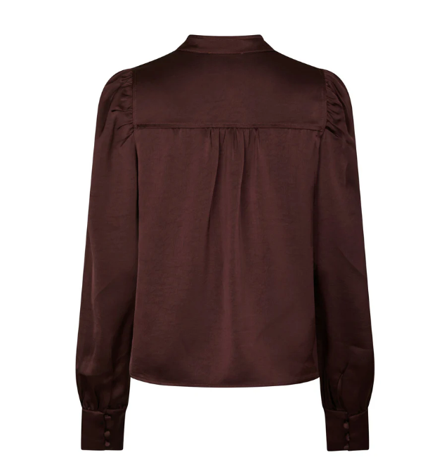 Rosslyn Heavy Sateen Blouse - Burgundy - Bluser - Helt Dilla AS