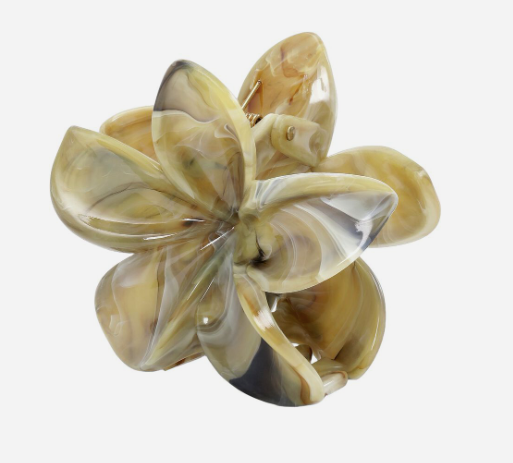 Plumeria Marble Big Hårklype - Green - Tilbehør - Helt Dilla AS