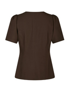Jules Structure Blouse - Dark brown - Bluser - Helt Dilla AS