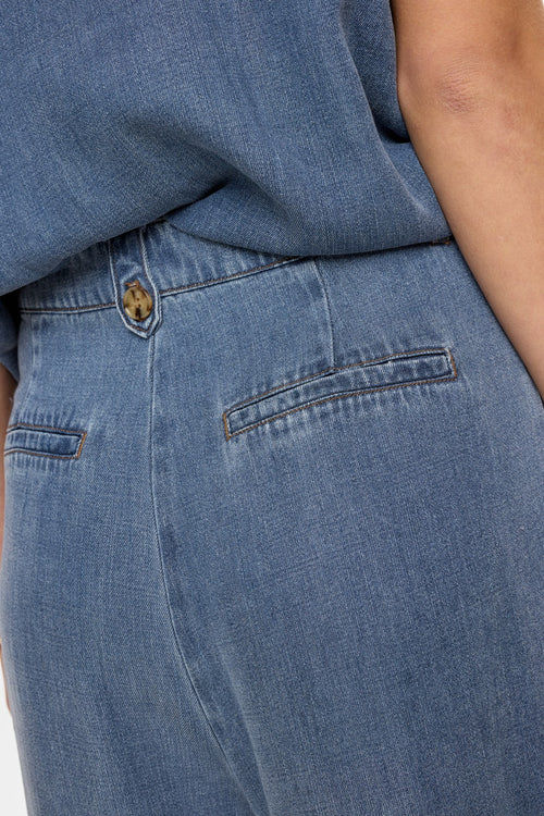 NuElida Pants - Snow Washed Denim - Bukser - Helt Dilla AS