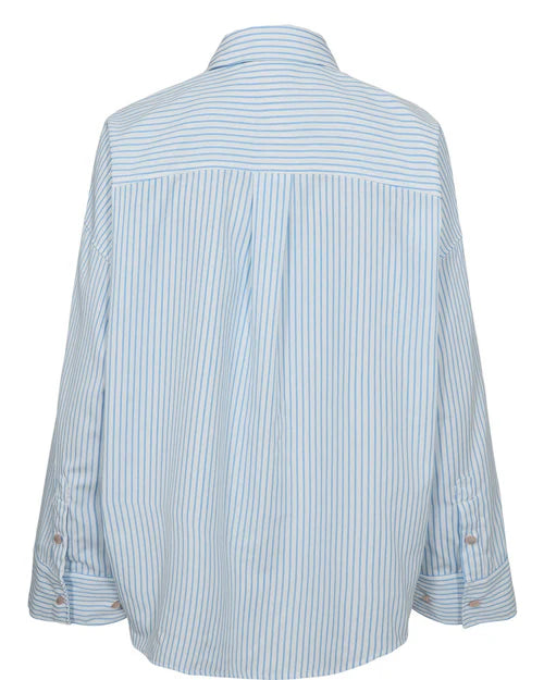 NuAshley Embroidery Shirt - Airy Blue - Skjorter - Helt Dilla AS