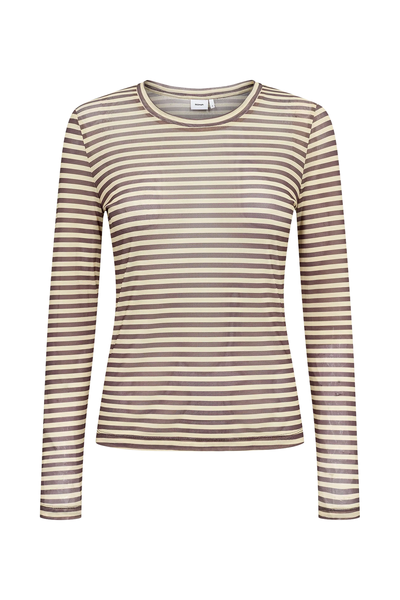 NuSine Striped Mesh Blouse - Sahara Sun - Topp - Helt Dilla AS