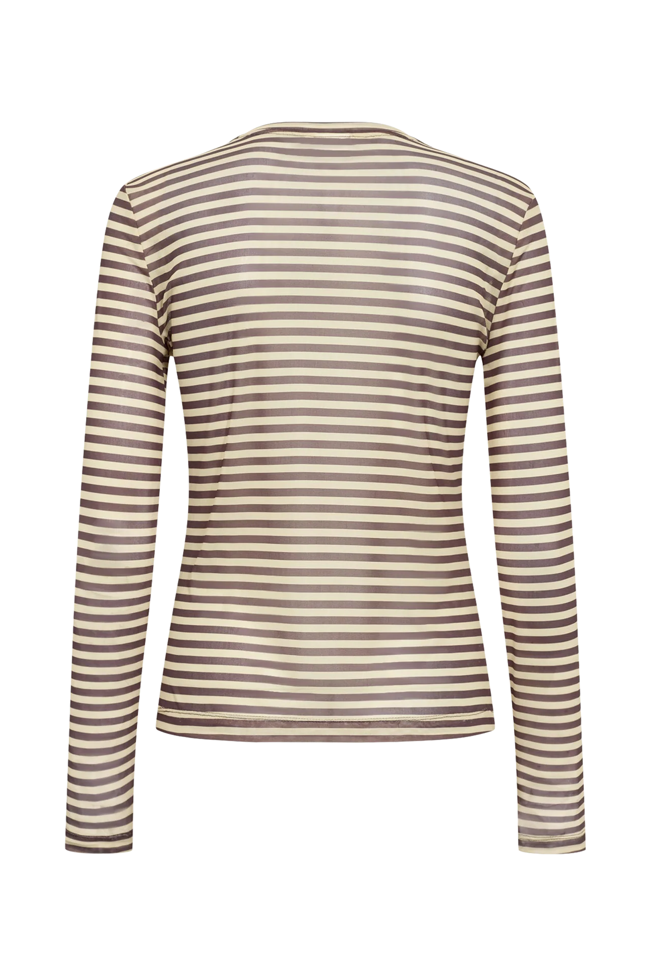 NuSine Striped Mesh Blouse - Sahara Sun - Topp - Helt Dilla AS