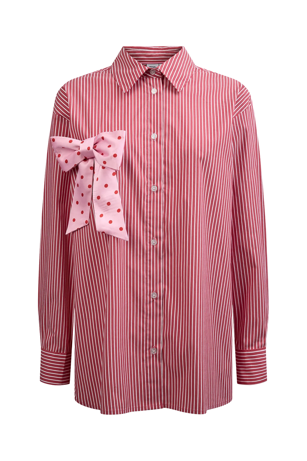 NuPaloma Bow Shirt - Goji Berry - Skjorter - Helt Dilla AS