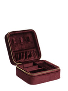 Velvet Jewellery Box Mini - Maroon - Tilbehør - Helt Dilla AS