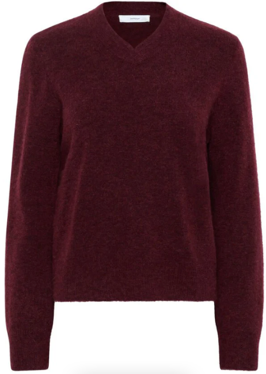 Guni V-neck - Granite Cabernet
