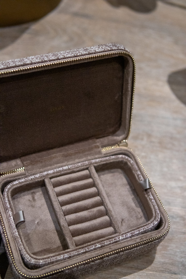 Tweed Jewellery Box - Warm Taupe