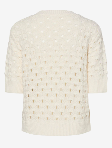 Mansa 2/4 knit Pullover - Star White - Singlet, Topper & T-skjorter - Helt Dilla AS