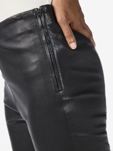 Zellu Bootcut Leather Pant - Bukser - Helt Dilla AS