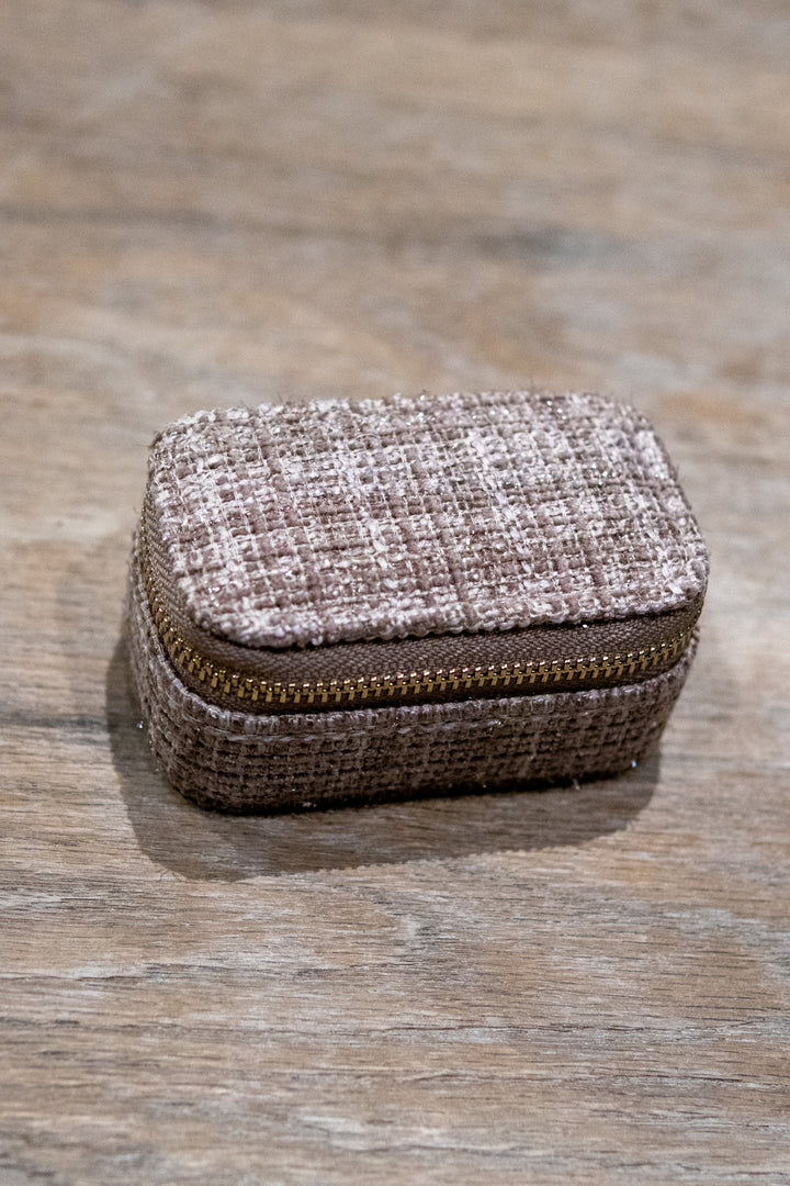 Tweed Jewellery Box Micro - Warm Taupe