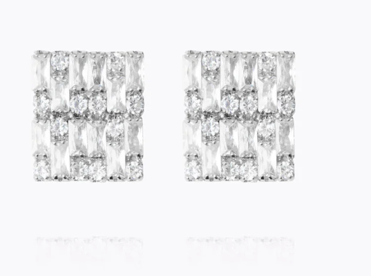 Evelyne Earrings / Crystal - silver - Tilbehør - Helt Dilla AS