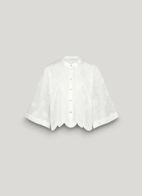 Blouse 3D Flower - Hvit