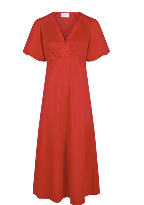 Irina poplin dress - Red - Kjoler - Helt Dilla AS