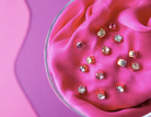 Mini stud earrings - light sapphire - Tilbehør - Helt Dilla AS