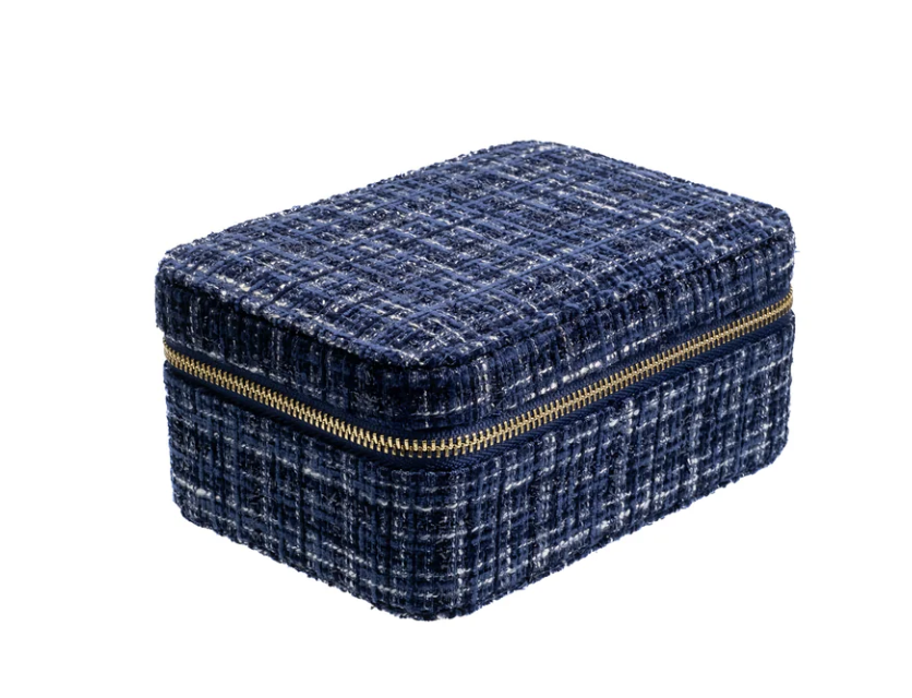 Tweed Jewellery Box - Grisalle Blue