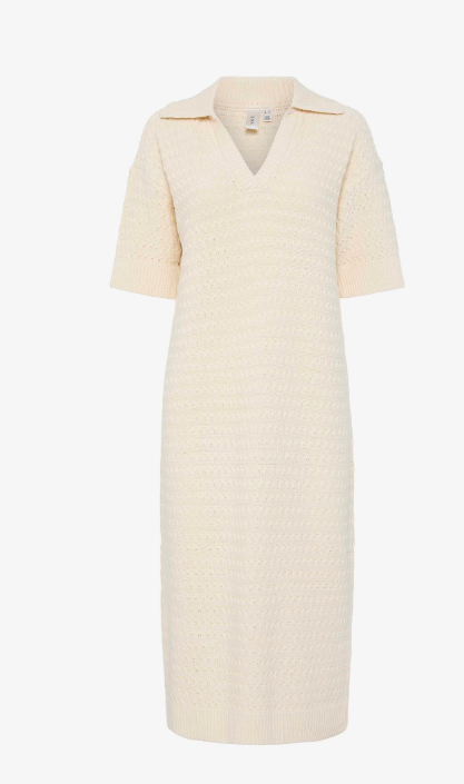 Yas Cibyl 2/4 Long Knit Dress - Birch - Kjoler - Helt Dilla AS