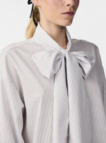 Loma LS stripe shirt - White/black