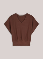 V-neck Sweater blend knit - Coffee - Topp - Helt Dilla AS