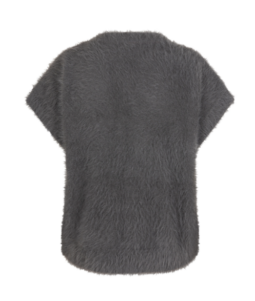 Sleeveless Fuzzy Vest - Lava