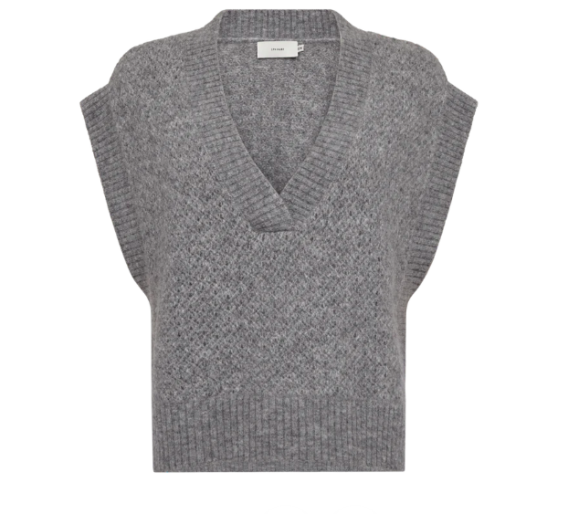 Ibra Waistcoat - Med Grey Melange - Vest - Helt Dilla AS