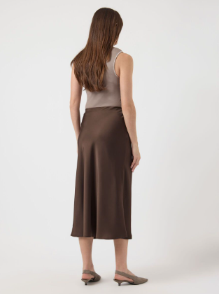 Pella hw Midi Skirt - Choccolate Brown - Skjørt - Helt Dilla AS