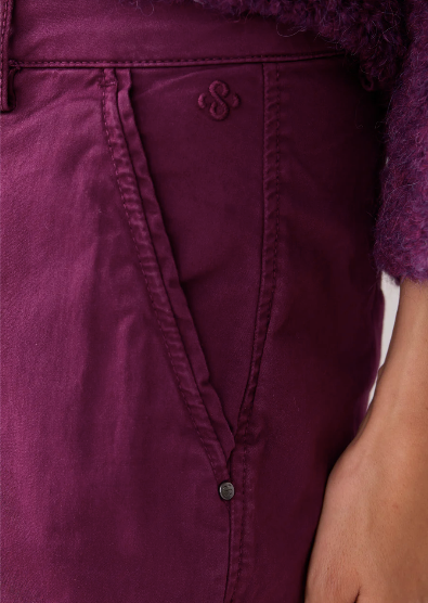 Slim chino peach - Wineberry - Bukser - Helt Dilla AS