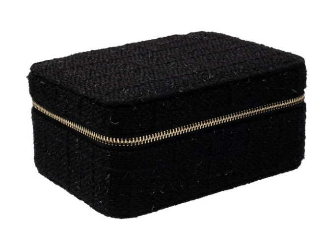 Tweed Jewellery Box - black