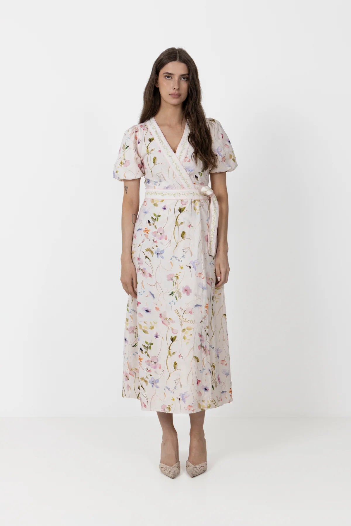 Clarine Flower Dress - Off White - Kjoler - Helt Dilla AS
