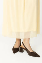 BiaMaralyn Slingback Faux Suede - Dark Brown - Sko - Helt Dilla AS