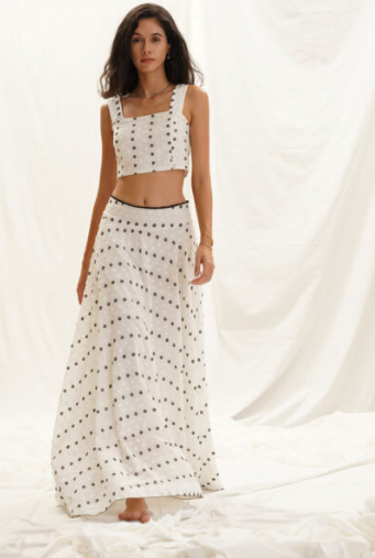 Dali Maxi skirt - white butta