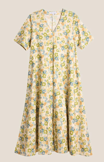 Eva Flower Print Flower Dress - Fargemix - Kjoler - Helt Dilla AS