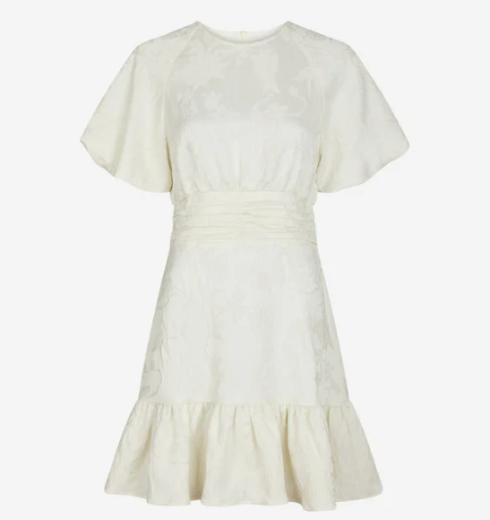 Sulli Jacquard Dress- Creme
