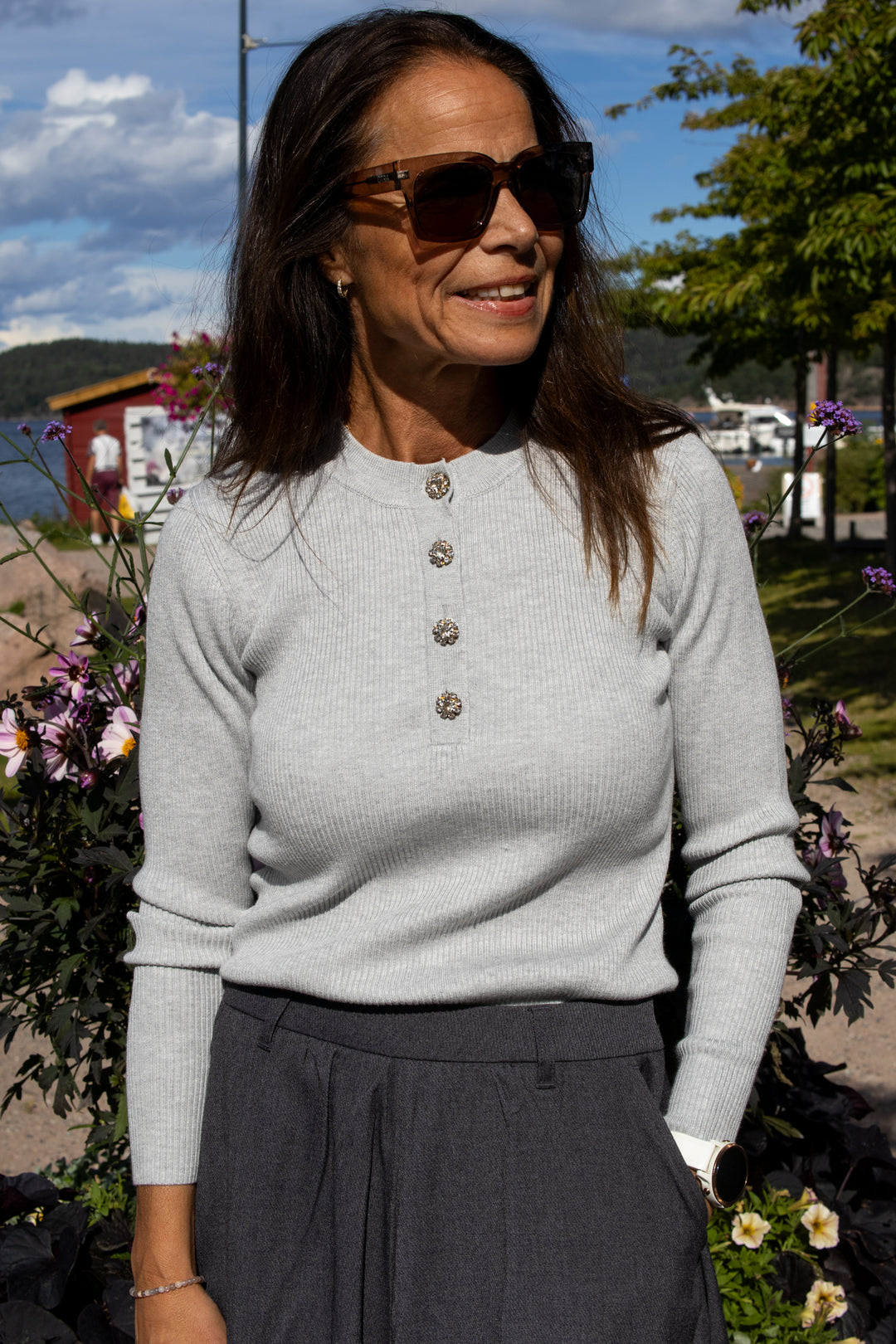 Veran Pullover - Light Grey Melange - Genser - Helt Dilla AS