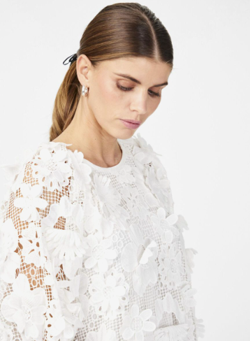 Trea 3/4 Dress - Star White
