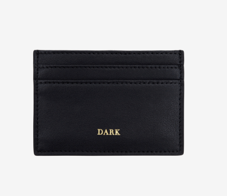 Leather Card Holder Nappa - Black W/Gold - Tilbehør - Helt Dilla AS