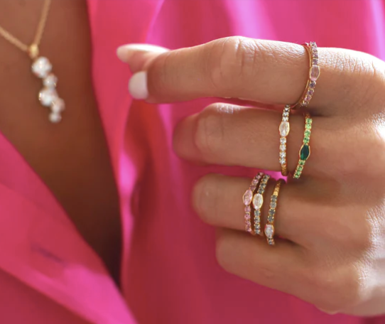 Tracy ring - gold crystal - Tilbehør - Helt Dilla AS